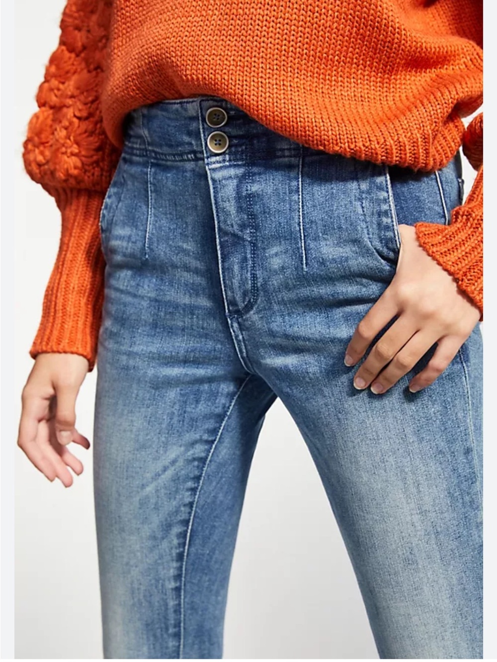 Anthropologie Pilcro Dark Wash Darted High Rise Skinny Jeans Size 26